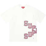 Cracked Spellout S/S Top Washed White