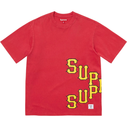 Cracked Spellout S/S Top Red