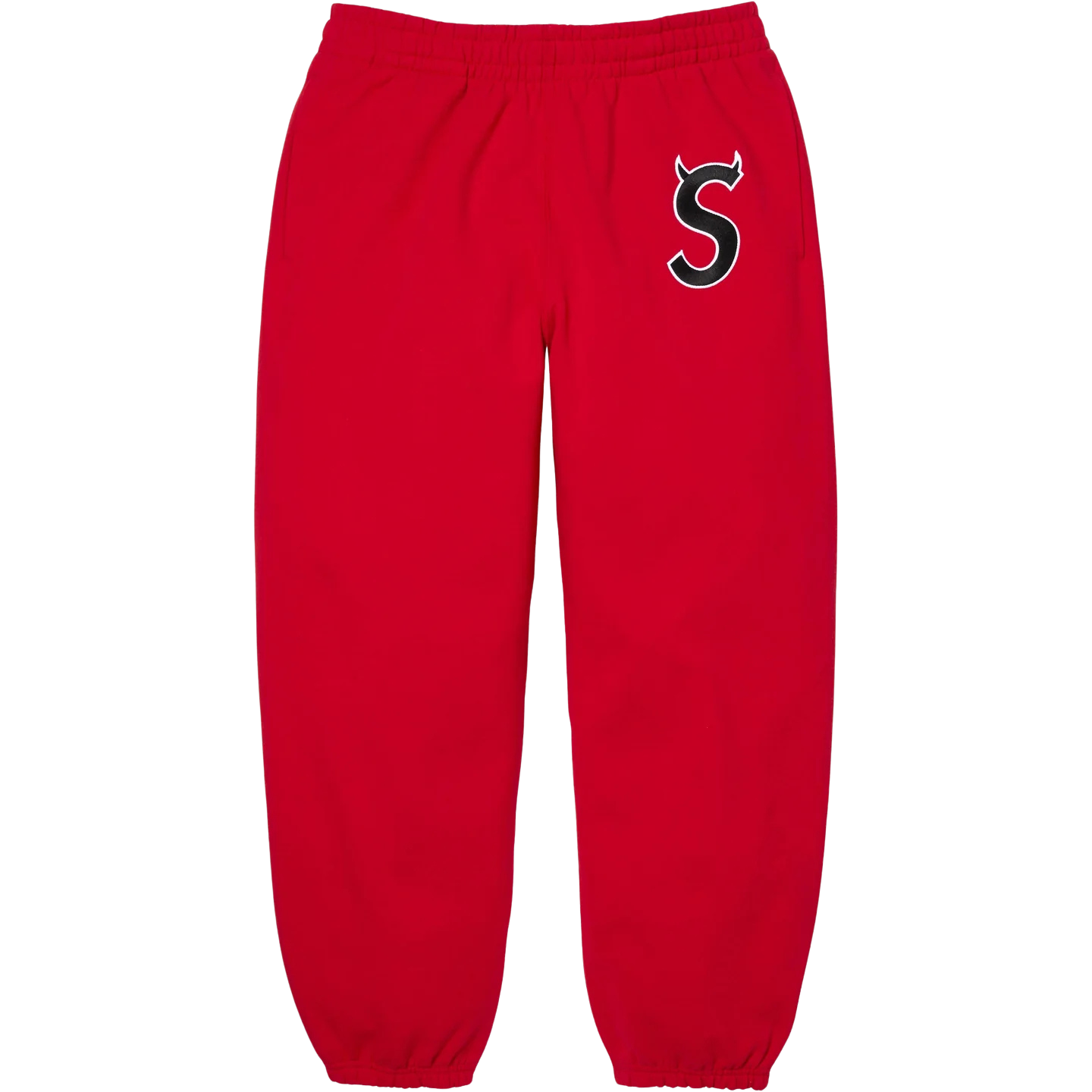 Devil S Logo Sweatpant Red front Devil S Logo Sweatpant Red - Image 1