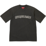Rhinestone Raglan S/S Top Black