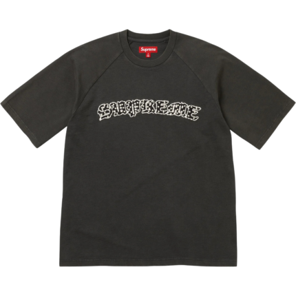 Rhinestone Raglan S/S Top Black