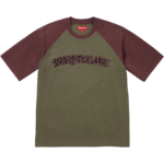 Rhinestone Raglan S/S Top Olive