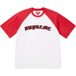 Rhinestone Raglan S/S Top Red