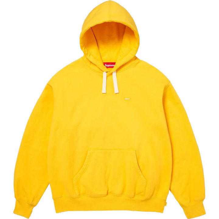 Small Box Drawcord Hooded Sweatshirt Yellow front Supreme Small Box Drawcord Yellow Hoodie - Image 1