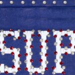 Studded S/S Football Top  Blue - Image 3