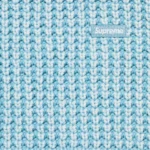 Washed Small Box Waffle Sweater Light Blue - Image 2