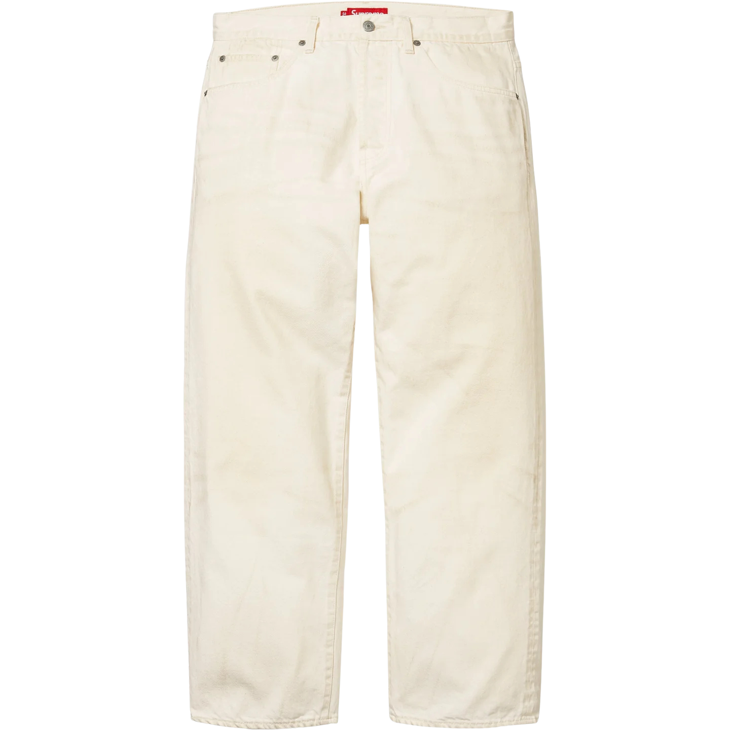 Distressed Loose Fit Selvedge Jean Washed white Distressed Loose Fit Selvedge Jean Washed White - Image 1
