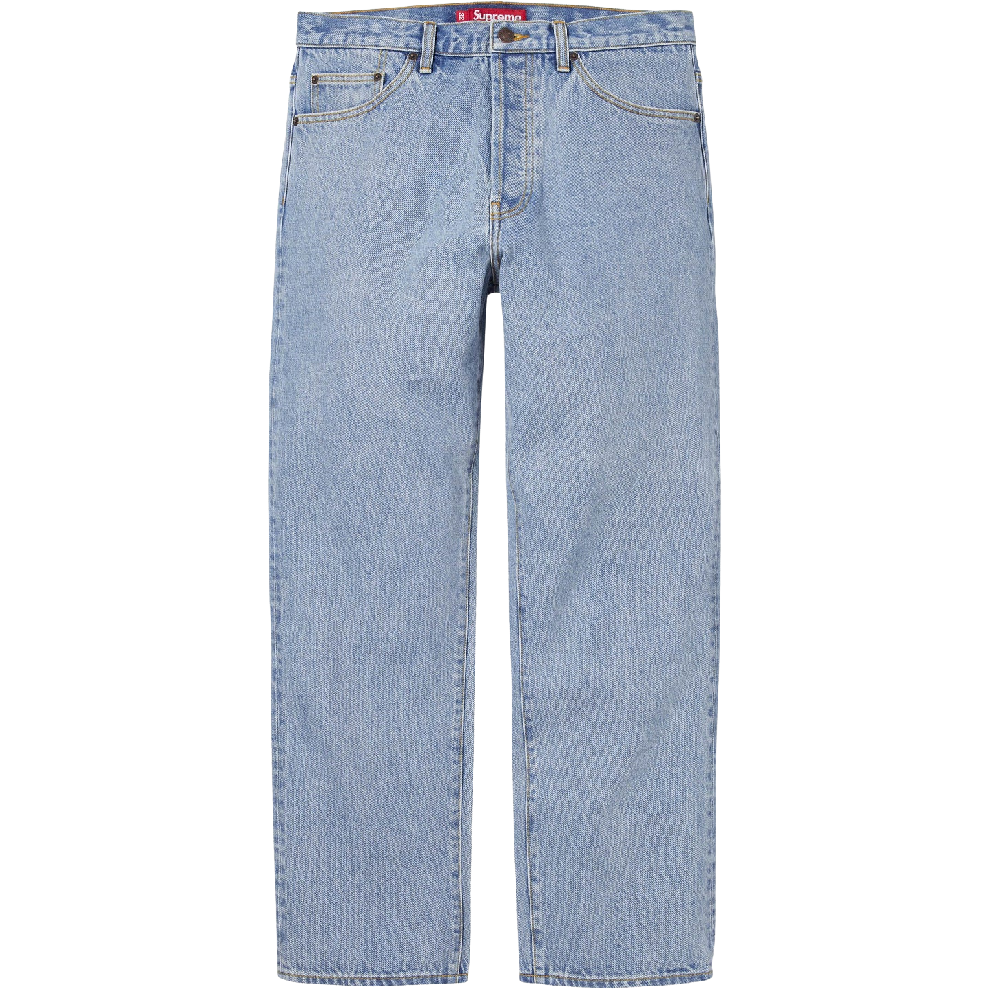 Regular Jean Washed indigo front Regular Jean Washed Indigo - Image 1