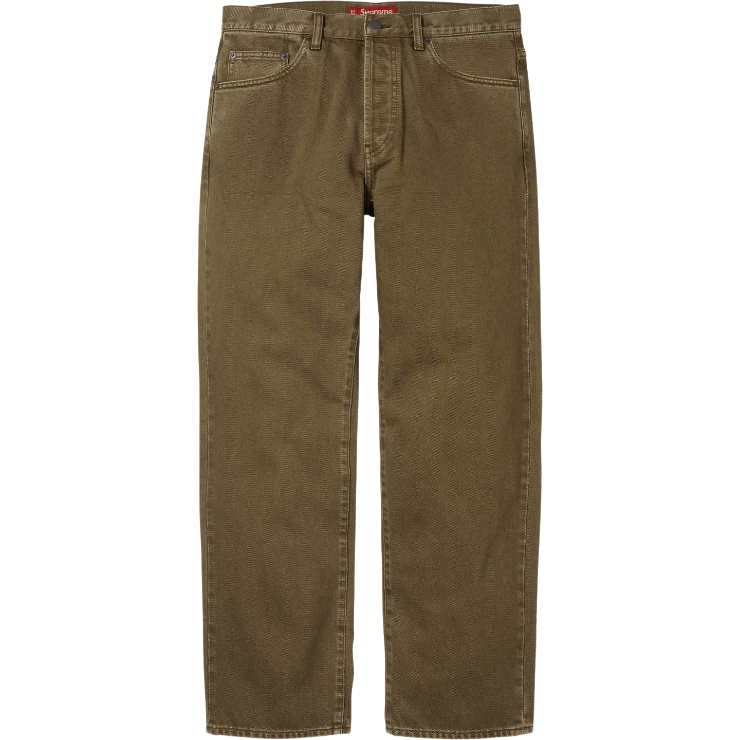 Regular Jean olive front Regular Jean Olive - Image 1